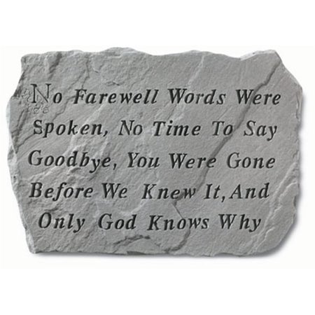 KAY BERRY - Inc. No Farewell Words Were Spoken - Memorial - 18.5 Inches x 12.25 Inches KA313448